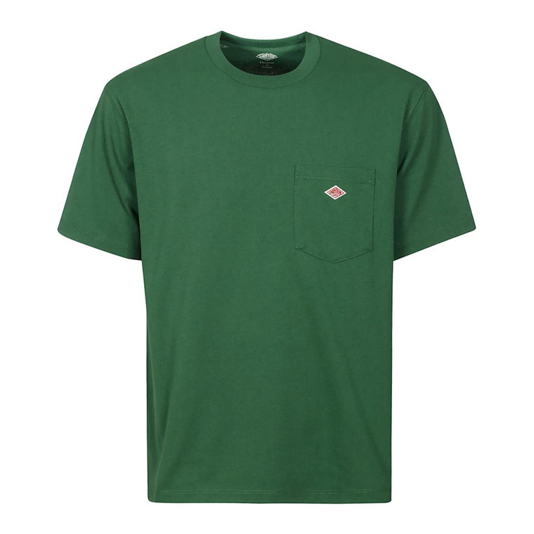 Zielony T-shirt z kieszenią Danton