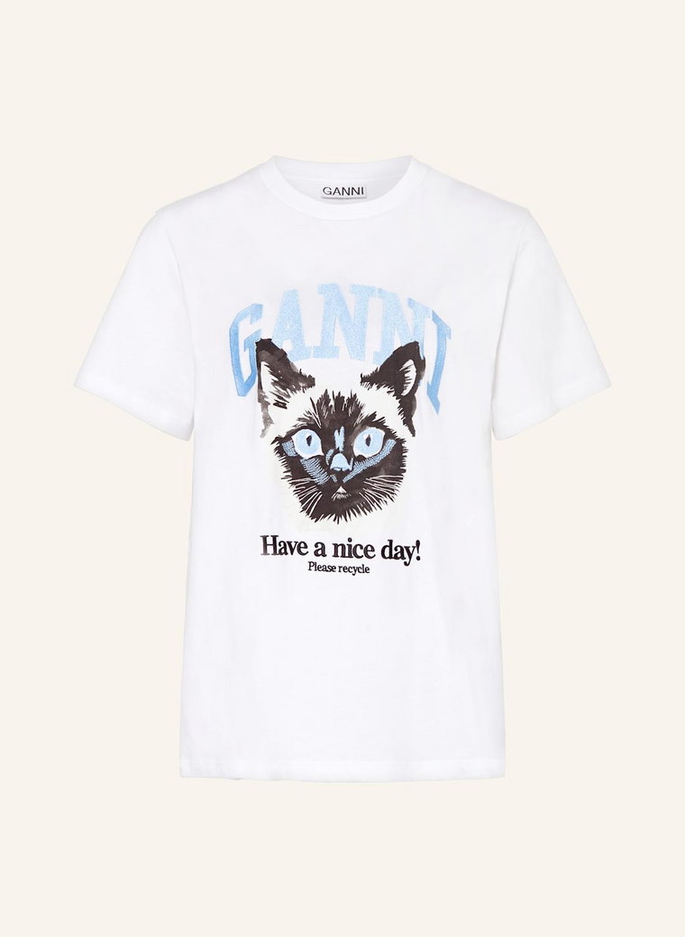 Ganni T-Shirt weiss