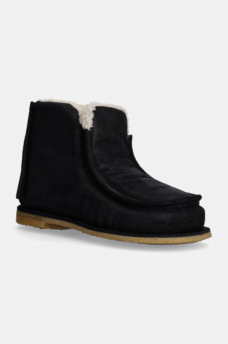 JW Anderson śniegowce zamszowe Ankle Boot damskie kolor czarny  ANW43065A