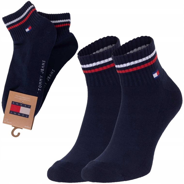 Tommy Hilfiger Skarpety Skarpetki Stopki 2P Granatowe r.39-42