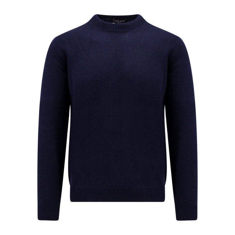 Niebieski Sweter z Wełny Merino - Komfort i Styl Roberto Collina