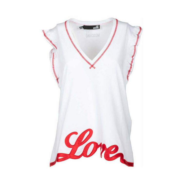 T-shirt with embroidered love motif Love Moschino