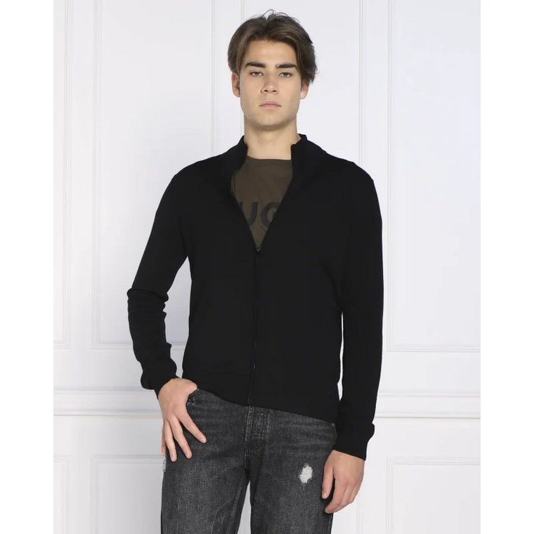 HUGO Wełniany sweter San Jorge-M | Slim Fit