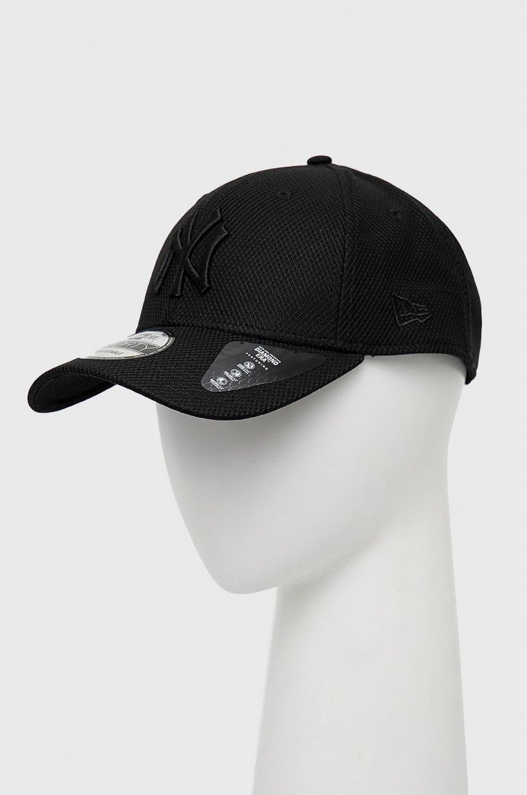 New Era Czapka kolor czarny z aplikacją 12040560-BLACK