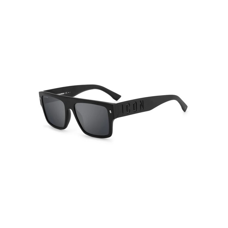 Matowe Czarne Okulary Przeciwsłoneczne dla Mężczyzn Dsquared2