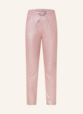 Oakwood Spodnie Skórzane 7/8 W Stylu Dresowym pink