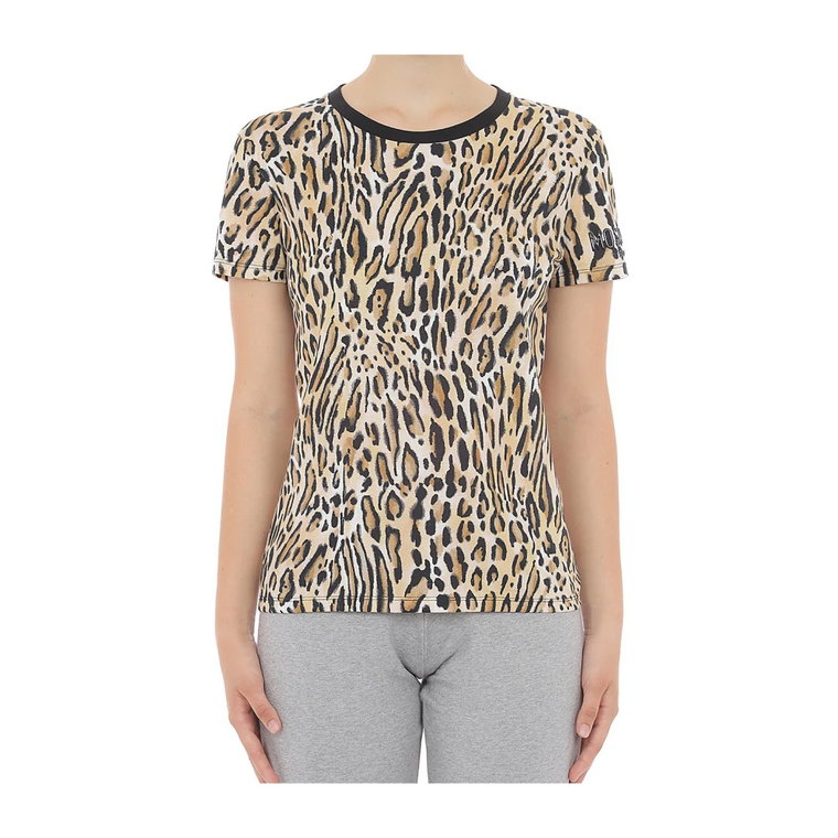 Modna koszulka z nadrukiem zwierzęcym dla modnych kobiet Love Moschino