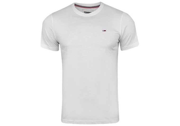 TOMMY  HILFIGER KOSZULKA MĘSKA T-SHIRT TJM CLASSIC JERSEY C NECK WHITE DM0DM09598 YBR - Rozmiar: XXL