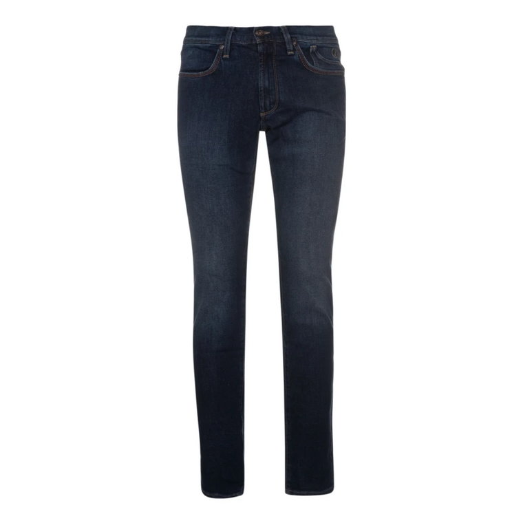 Niebiesko-Czarny Szlifowany Slim Jeans Jeckerson