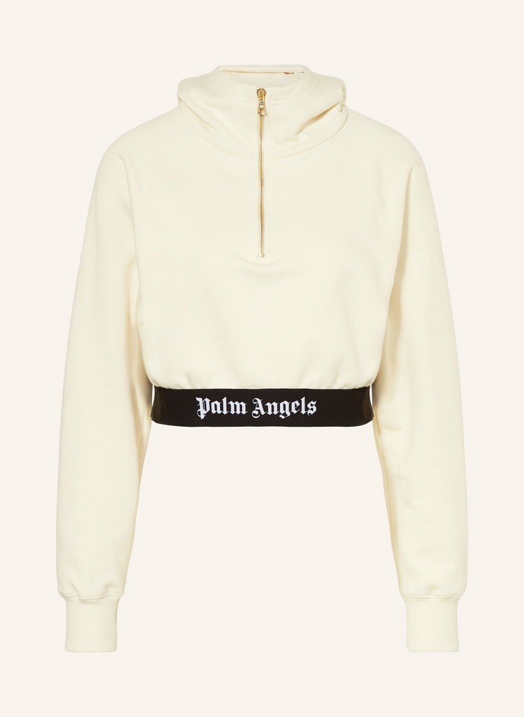 Palm Angels Krótka Bluza Z Kapturem weiss