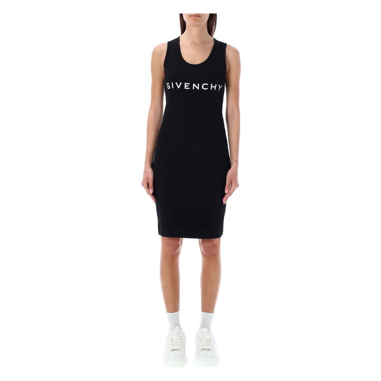 Czarna Sukienka Tankowa z Bawełny Jersey Archetipo Givenchy