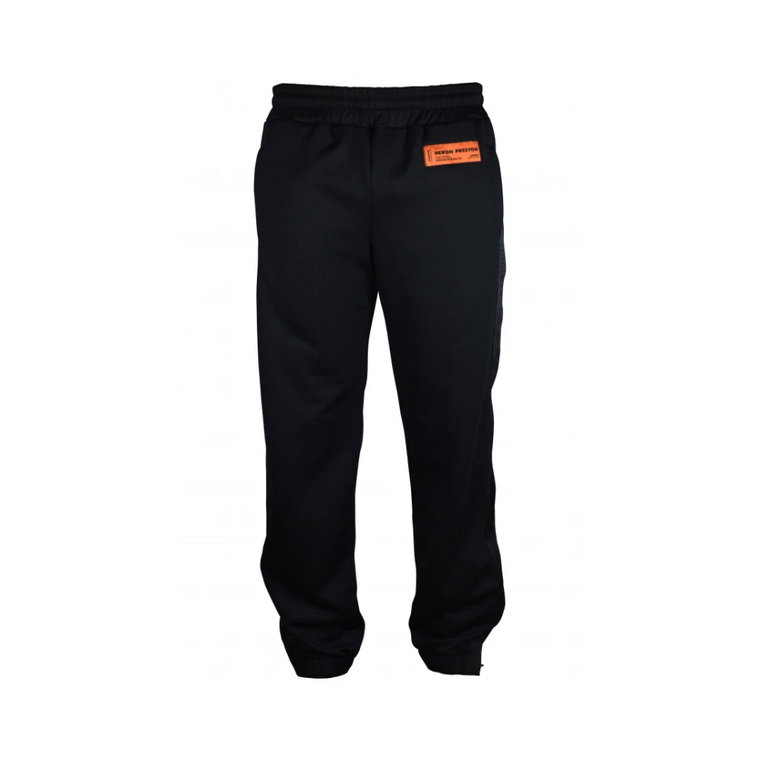 Czarne bawełniane spodnie dresowe z logo Heron Preston