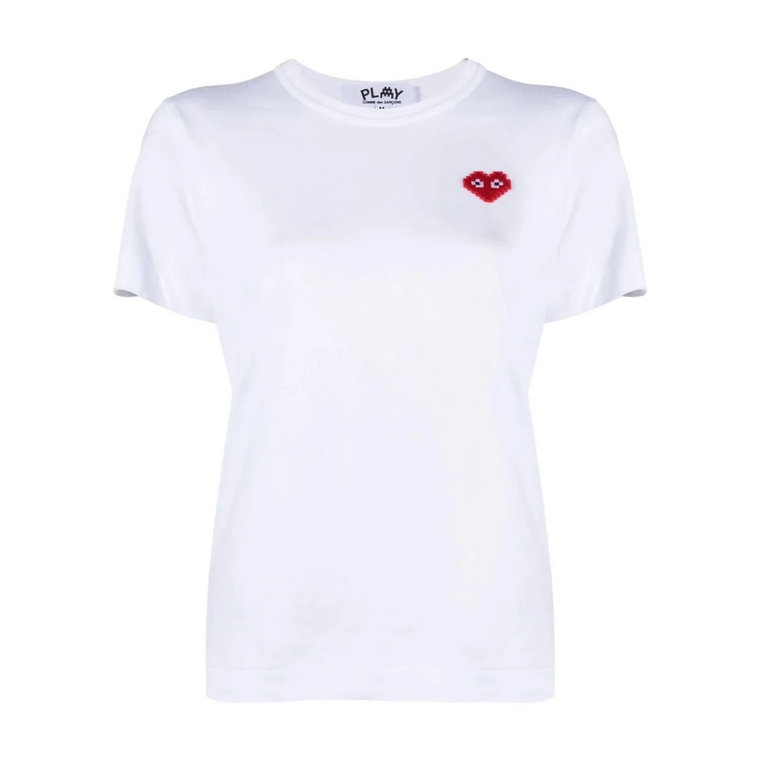 Biała koszulka z sercem Comme des Garçons Play