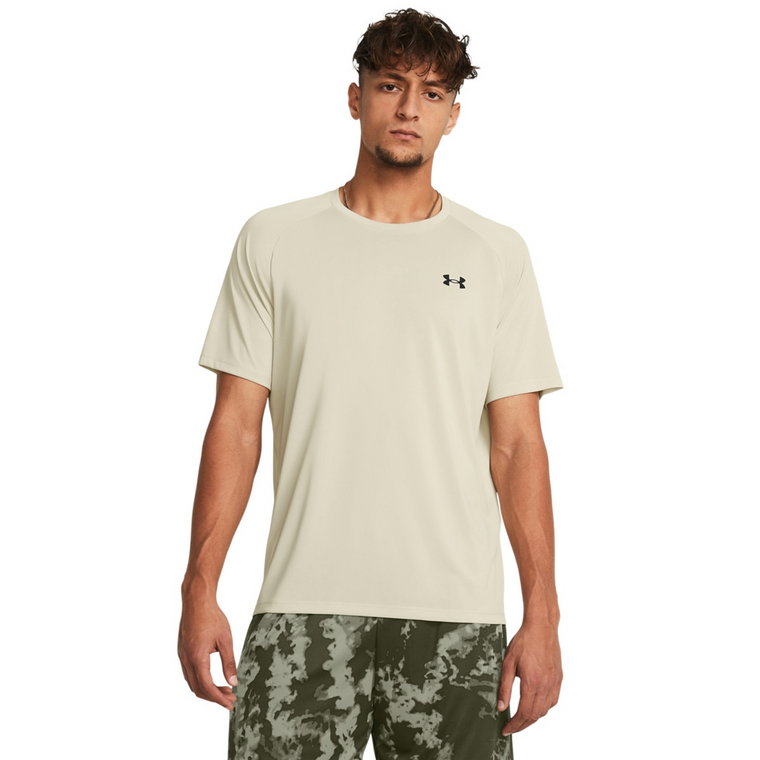 Męska koszulka treningowa Under Armour Tech 2.0 SS Tee - kremowa