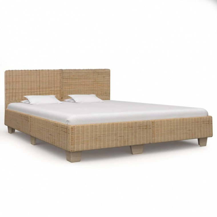 Ręcznie wyplatana rama łóżka z rattanu, 180x200 cm kod: V-283090