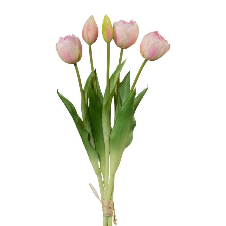 Sztuczna wiązka tulipanów jasnoróżowy, 38  cm
