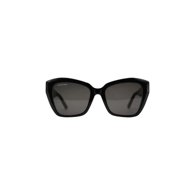 Czarne Okulary Kocie z Acetat Balenciaga