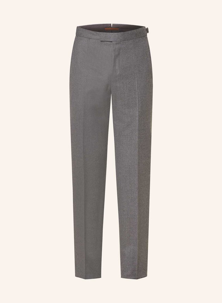 Zegna Spodnie Flanelowe Extra Slim Fit grau