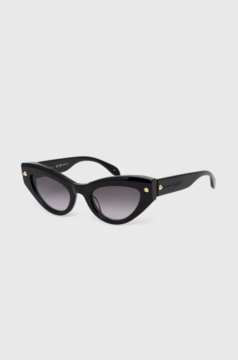 Alexander McQueen okulary przeciwsłoneczne AM0407S damskie kolor czarny