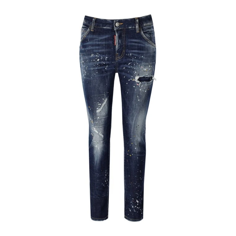 Cool Girl Cropped Niebieskie Jeansy Dsquared2