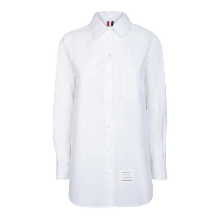 Biała koszula z paskiem dla kobiet Thom Browne
