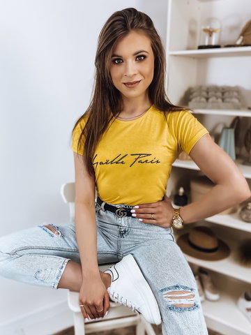 T-shirt damski GAZELLE żółty Dstreet RY2033