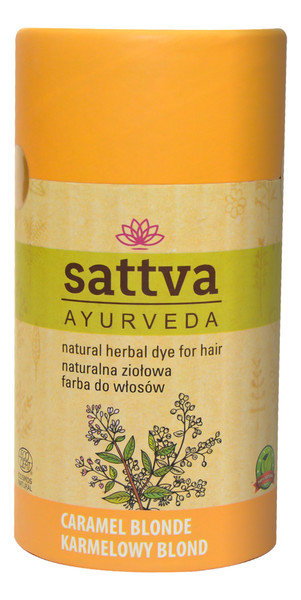 Sattva, Naturalna Ziołowa Farba/henna do Włosów, 15 Karmelowy Blond Caramel Blonde 150g