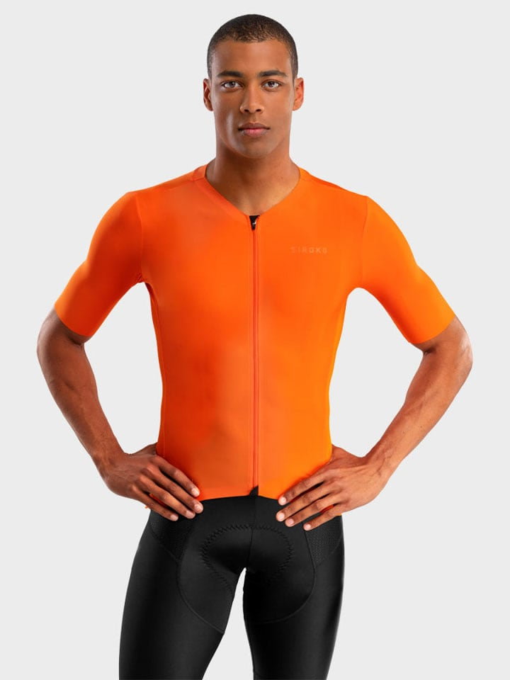 Siroko Koszulka kolarska "SRX PRO Altea" w kolorze pomarańczowym