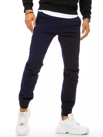 Spodnie męskie jeansowe typu jogger granatowe Dstreet UX3172