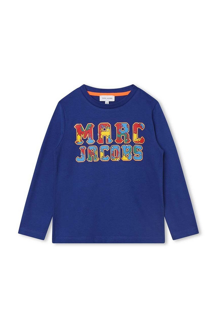 Marc Jacobs longsleeve bawełniany dziecięcy kolor granatowy z nadrukiem