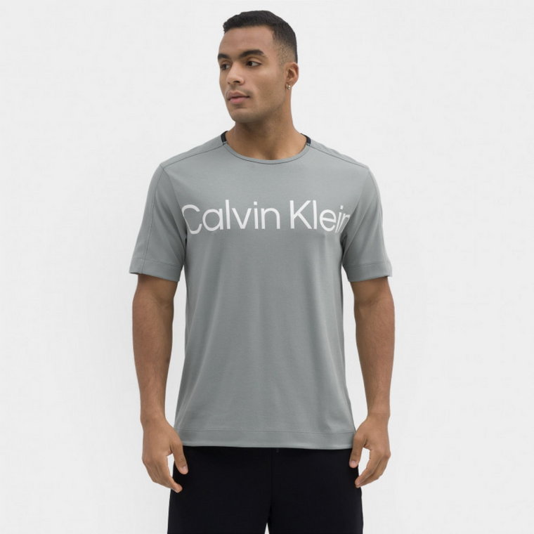 Męska koszulka treningowa CALVIN KLEIN MEN 00GMS3K102 - miętowa