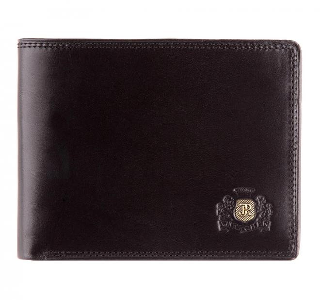 Męski portfel z herbem średni czarny