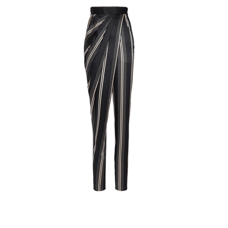 Asymmetric draped satin trousers Balmain