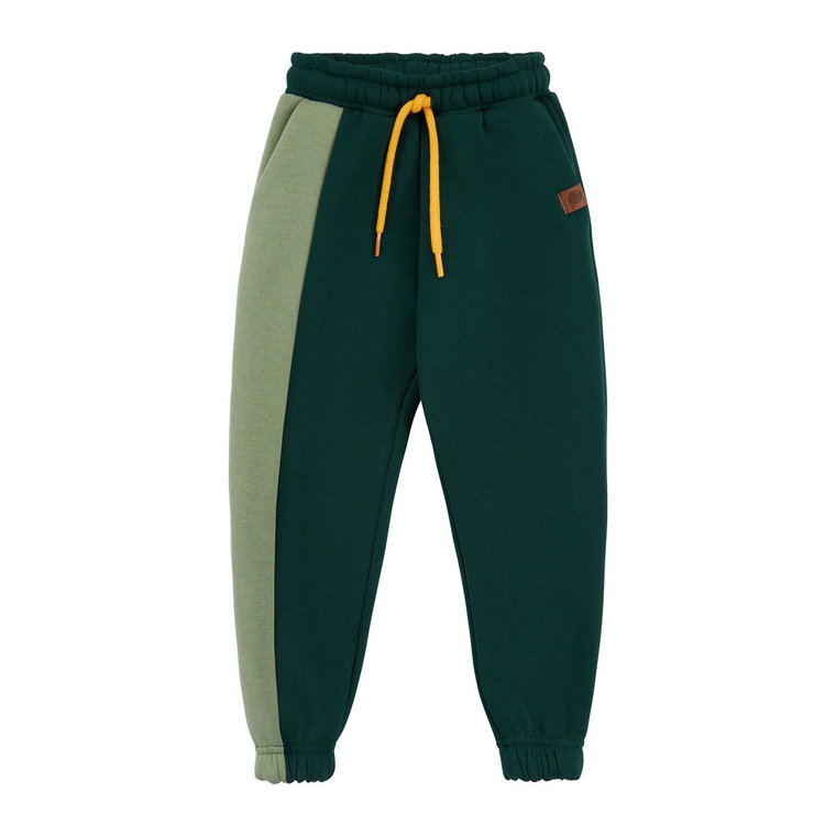 Spodnie dresowe ocieplane, zielone 128/134