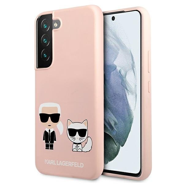 Karl Lagerfeld KLHCS22MSSKCI S22+ S906 hardcase jasno różowy/light pink Silicone Ikonik Karl & Choupette