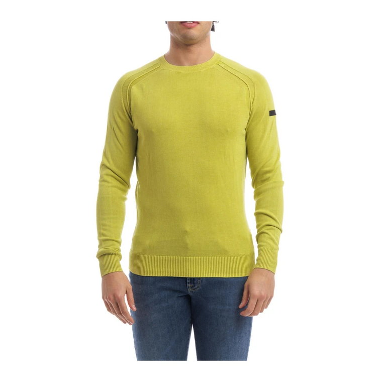Klasyczny Bawełniany Sweter z Okrągłym Dekoltem RRD