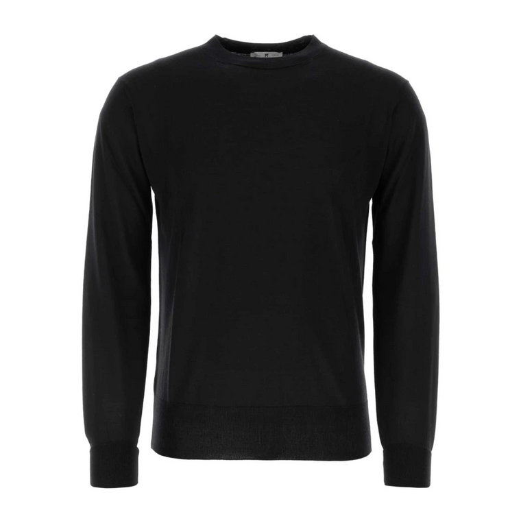 Czarny wełniany sweter - Stylowy i wygodny PT Torino