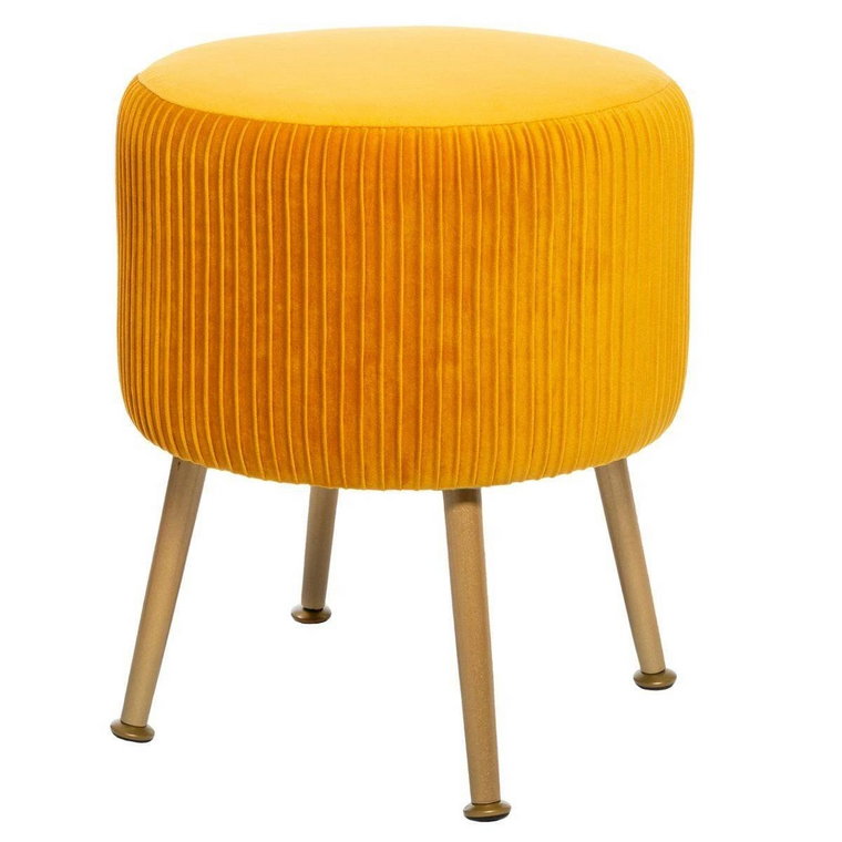 Pufa stołek do salonu MONIC : Kolor - Żółty