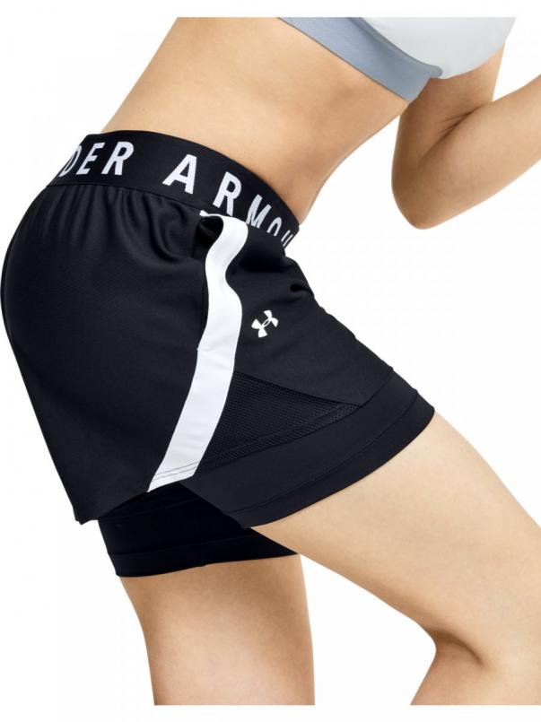 Damskie szorty treningowe UNDER ARMOUR Play Up 2-in-1 Shorts - czarne