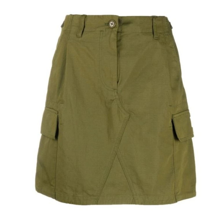 Krótka Khaki Spódnica Kenzo