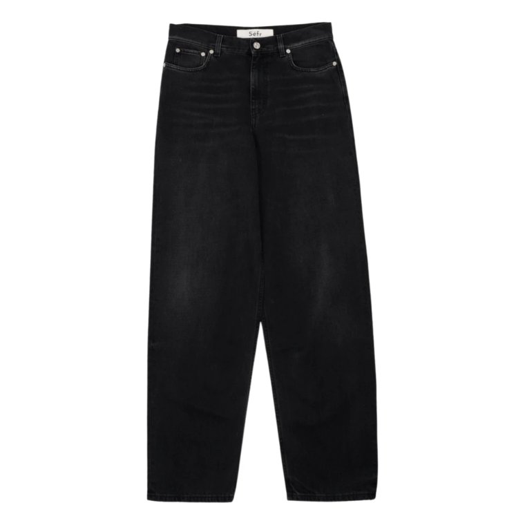 Czarne Jeansy Wide Cut Séfr