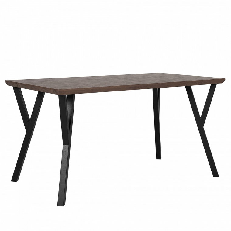 Stół do jadalni 140 x 80 cm ciemne drewno z czarnym BRAVO kod: 4251682217798