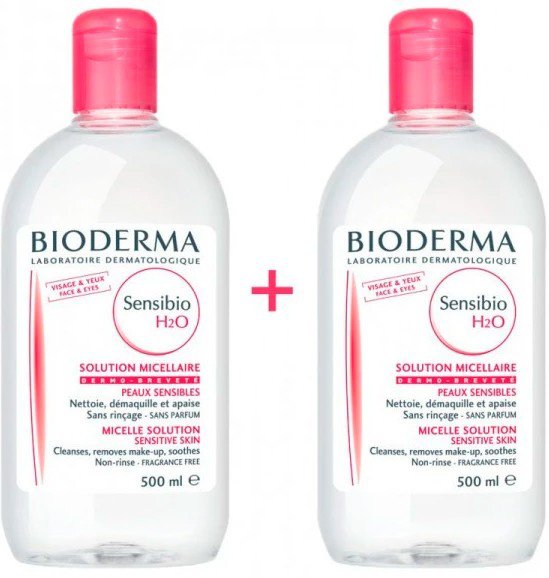 Woda micelarna Bioderma Sensibio H2O Make Up Removing Micelle Solution 2x500 ml (3401326011522). Płyny micelarne