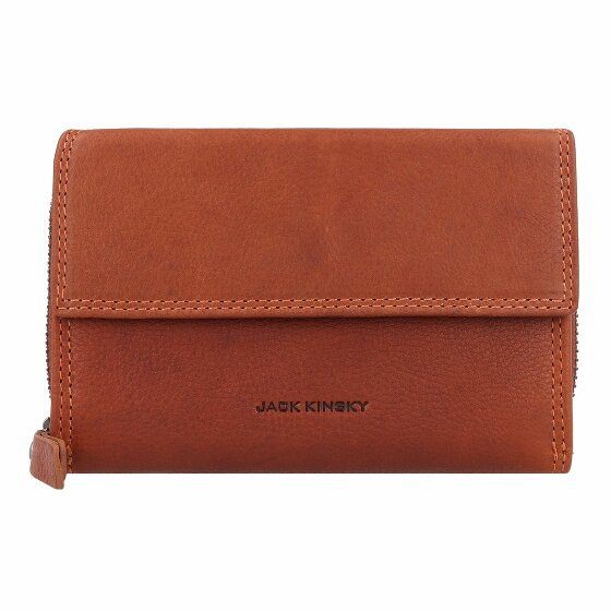 Jack Kinsky Portfel Ochrona RFID Skórzany 13.5 cm cognac