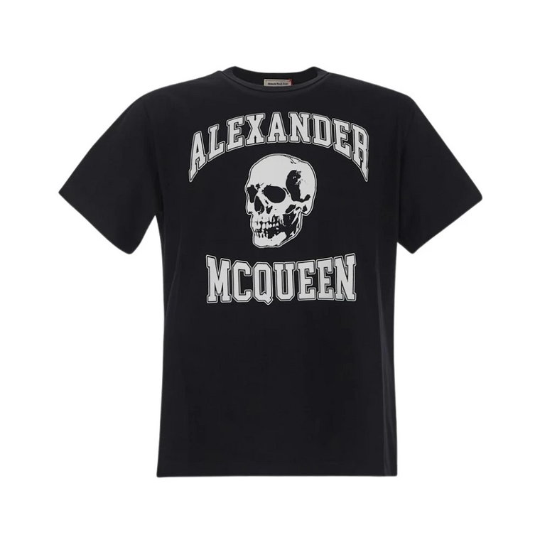 Czarna koszulka z logo Varsity Alexander McQueen