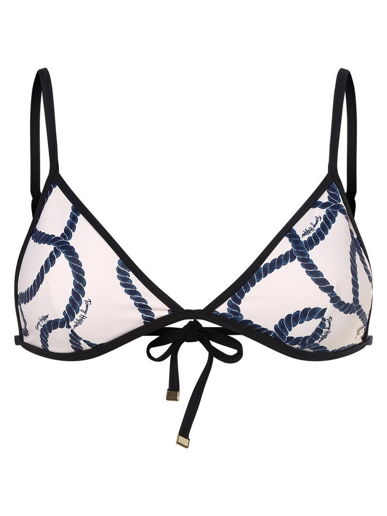Tommy Hilfiger - Damska góra od bikini  trójkątne miseczki  z wypełnieniem, niebieski|różowy