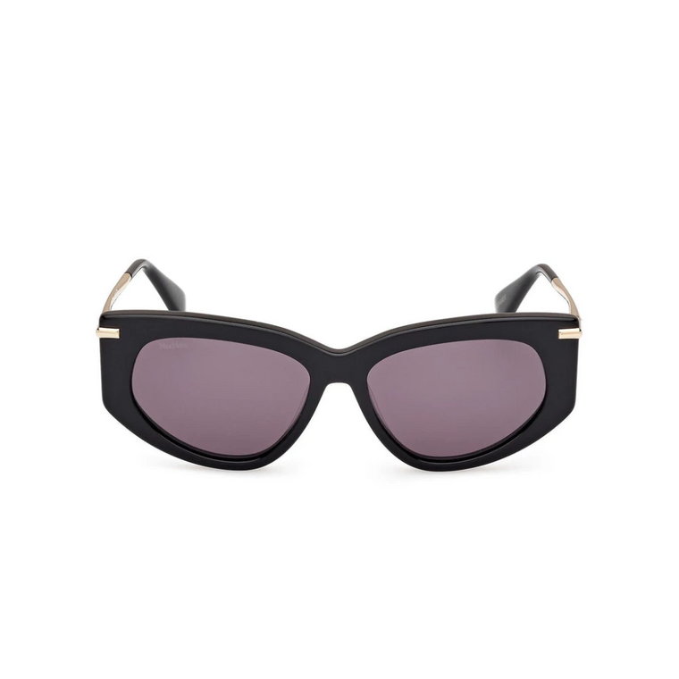 Kwadratowe okulary przeciwsłoneczne dla kobiet Czarny Lśniący Max Mara