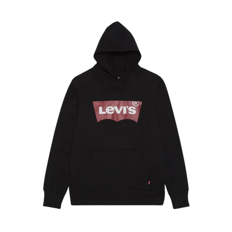 Bawełniany hoodie z nadrukiem na przodzie Levi's