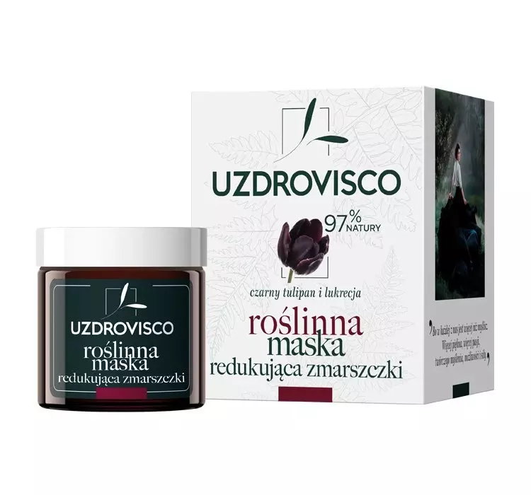 UZDROVISCO CZARNY TULIPAN ROŚLINNA MASKA REDUKUJĄCA ZMARSZCZKI 50ML