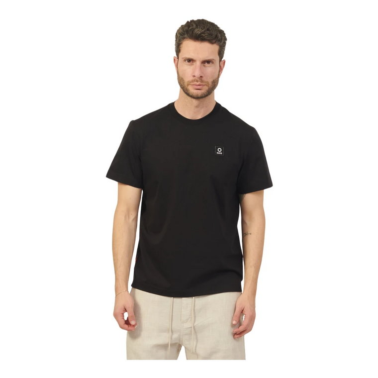Czarna Bawełniana Koszulka z Logo Patch Suns